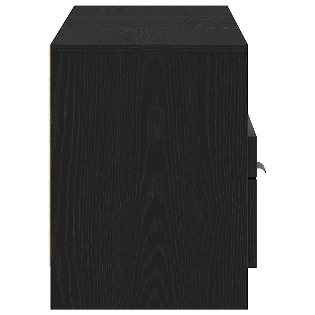 TV-skab med skuffe Sort 150 x 33,5 x 45 cm Konstrueret træ