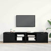 TV-skab 2 pcs Sort 80 x 35 x 36.5 cm Konstrueret træ