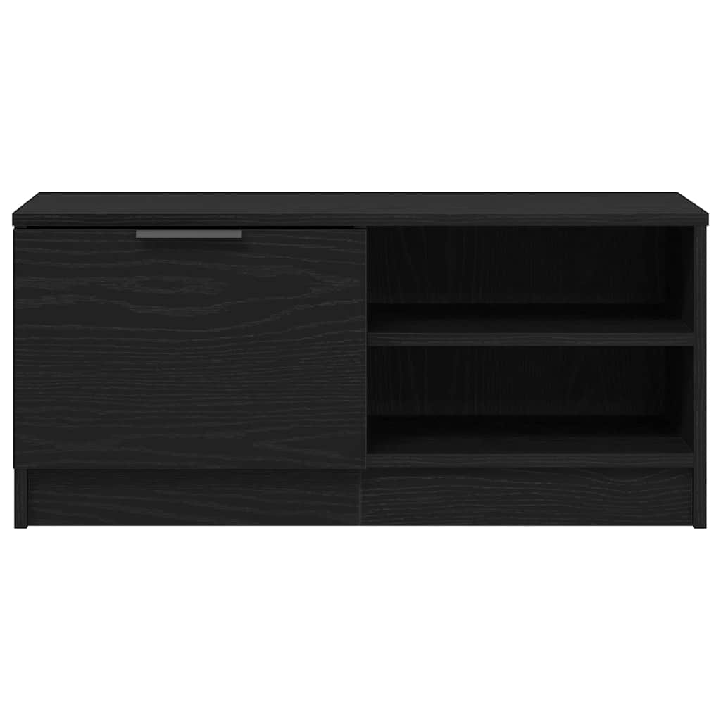 TV-skab 2 pcs Sort 80 x 35 x 36.5 cm Konstrueret træ