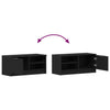 TV-skab 2 pcs Sort 80 x 35 x 36.5 cm Konstrueret træ