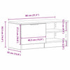 TV-skab 2 pcs Sort 80 x 35 x 36.5 cm Konstrueret træ