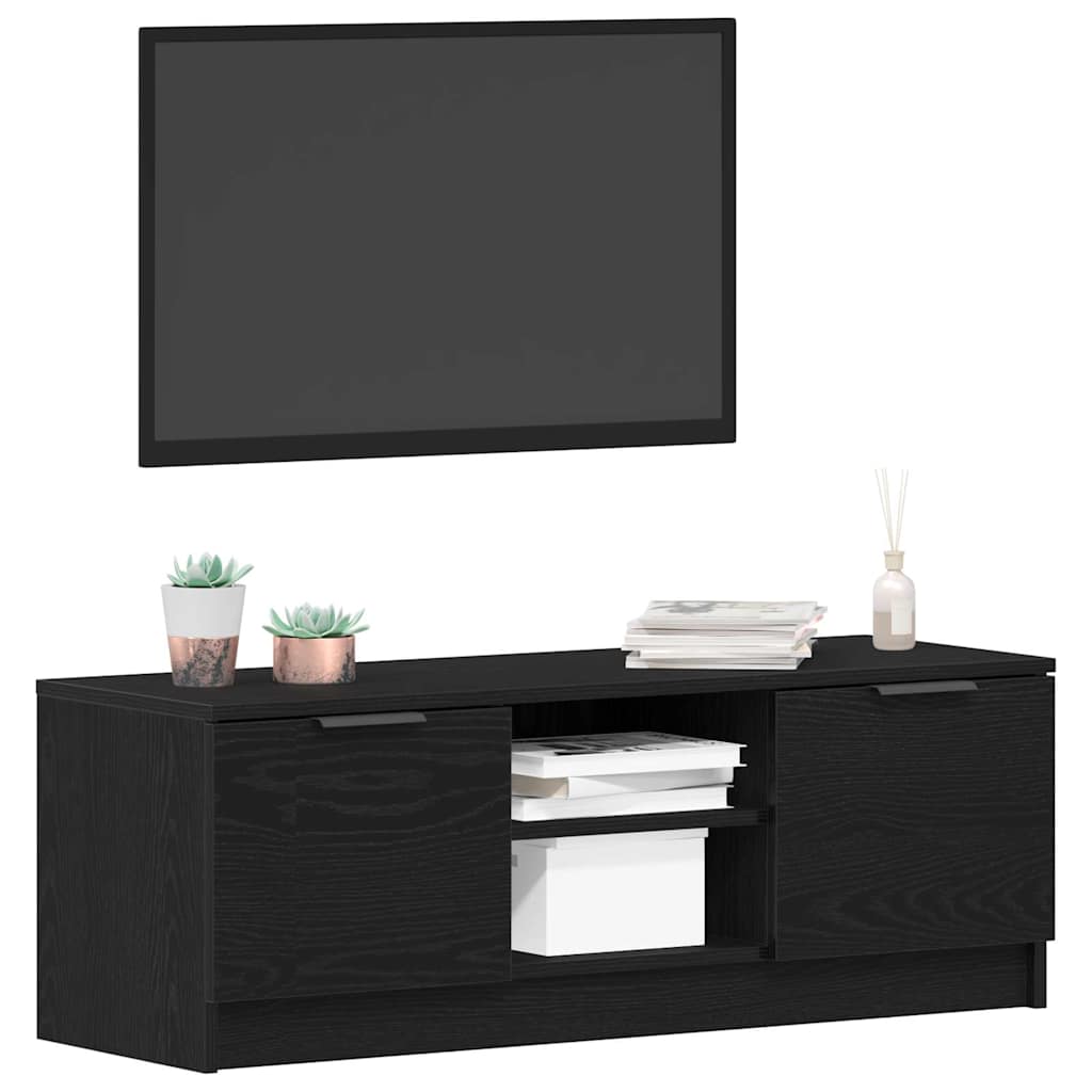 TV-skab Sort 102 x 35 x 36.5 cm Konstrueret træ