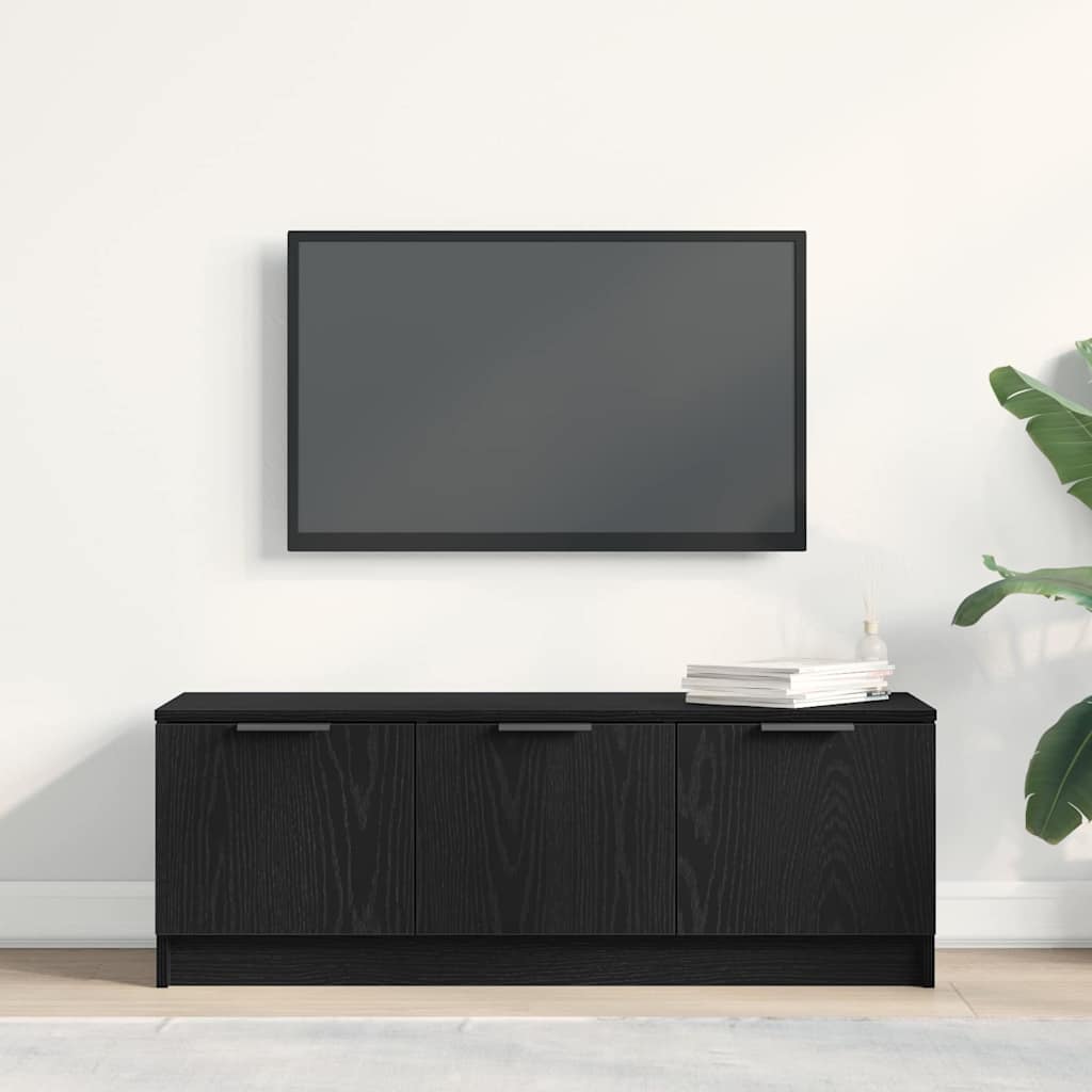 TV-skab Sort eg 102 x 35 x 36.5 cm Konstrueret træ
