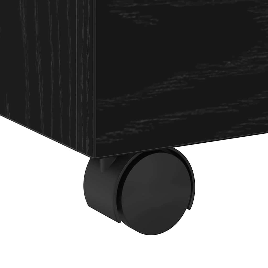 Fil kabinett med skuffe Sort eg 45 x 38 x 54 cm Konstrueret træ