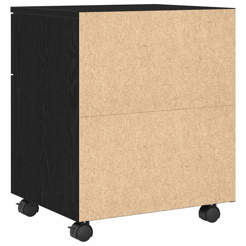 Fil kabinett med skuffe Sort eg 45 x 38 x 54 cm Konstrueret træ
