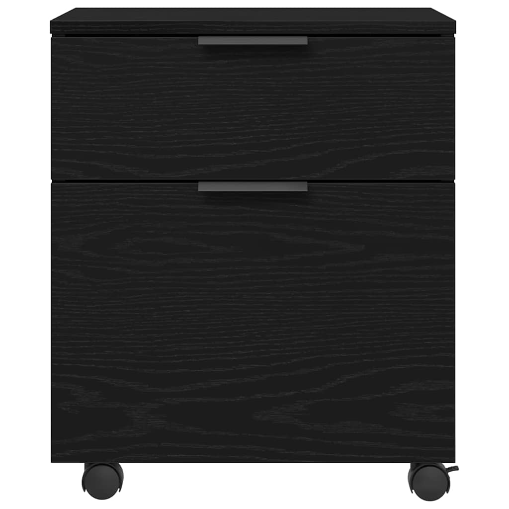 Fil kabinett med skuffe Sort eg 45 x 38 x 54 cm Konstrueret træ