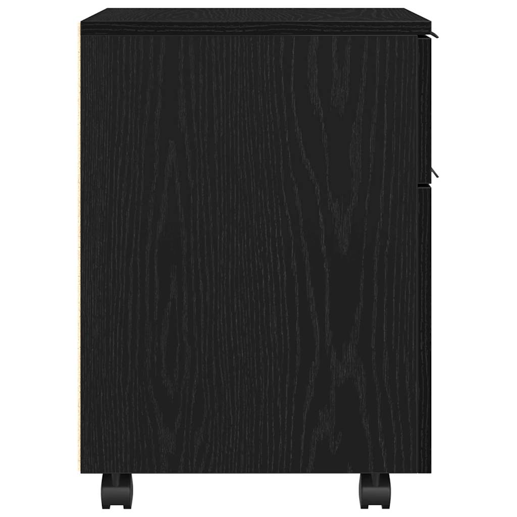 Fil kabinett med skuffe Sort eg 45 x 38 x 54 cm Konstrueret træ