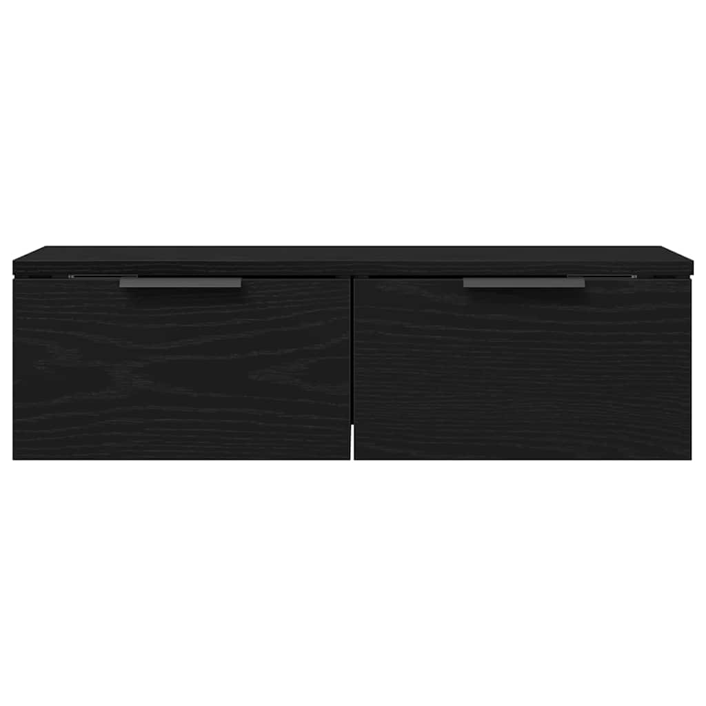 Vægskab med skuffe Sort eg 68 x 30 x 20 cm Konstrueret træ