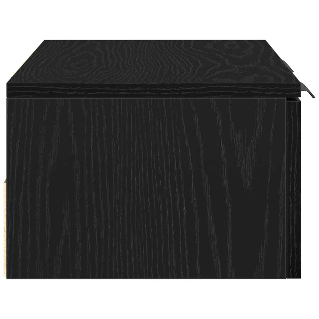 Vægskab med skuffe Sort eg 68 x 30 x 20 cm Konstrueret træ