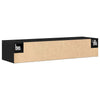 Vægskab med skuffe Sort eg 102 x 30 x 20 cm Konstrueret træ