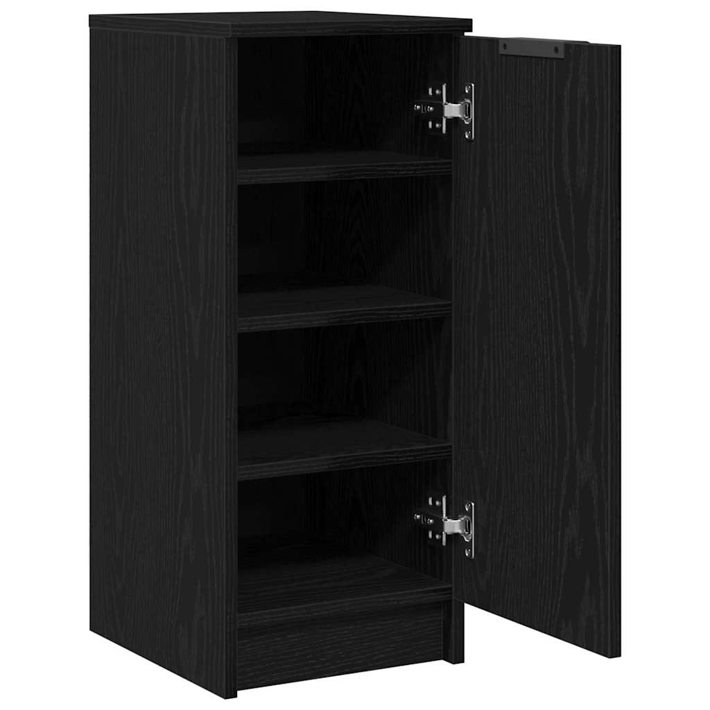 Sko skab med hylde Sort eg 29.5 x 35 x 70 cm Konstrueret træ