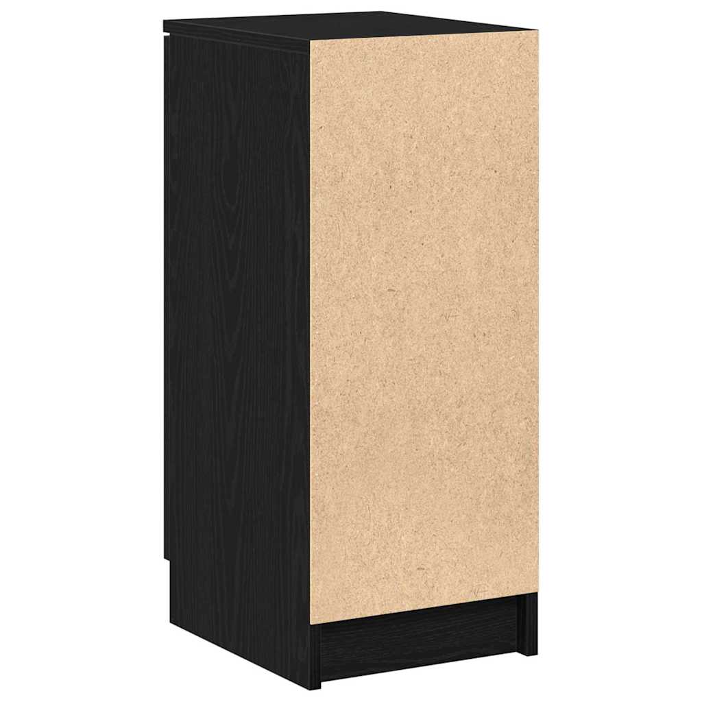Sko skab med hylde Sort eg 29.5 x 35 x 70 cm Konstrueret træ