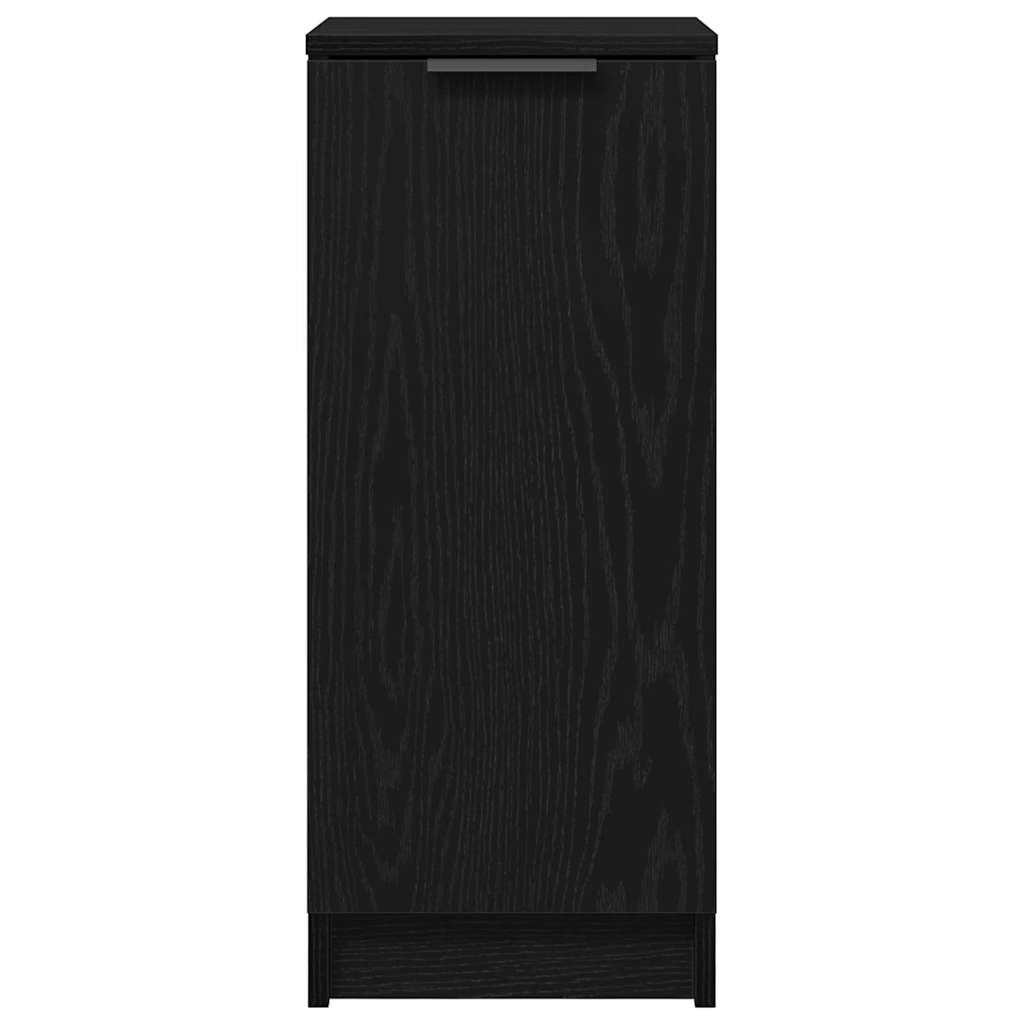 Sko skab med hylde Sort eg 29.5 x 35 x 70 cm Konstrueret træ