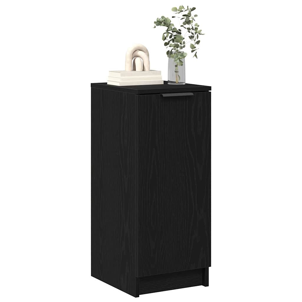 Sko skab med hylde Sort eg 29.5 x 35 x 70 cm Konstrueret træ