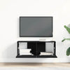 TV skabe 2 pcs Sort eg 80 x 30 x 30 cm Konstrueret træ