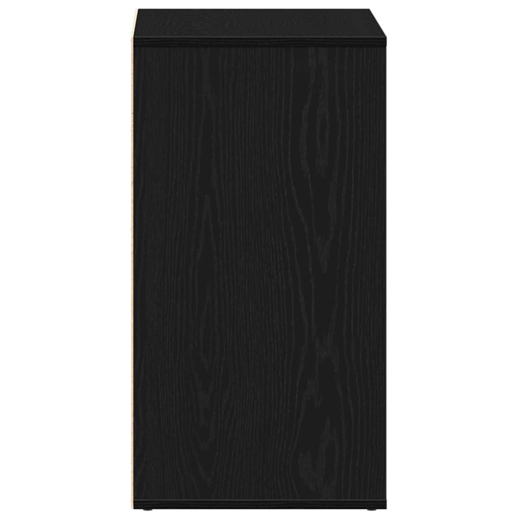Kosmetikskab med skuffe Sort eg 80 x 40 x 75 cm Konstrueret træ