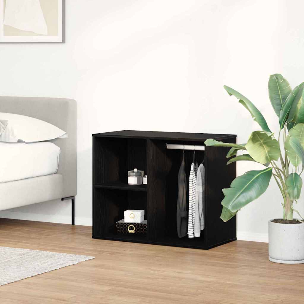 Kosmetikskab med hylde Sort eg 80 x 40 x 65 cm Konstrueret træ