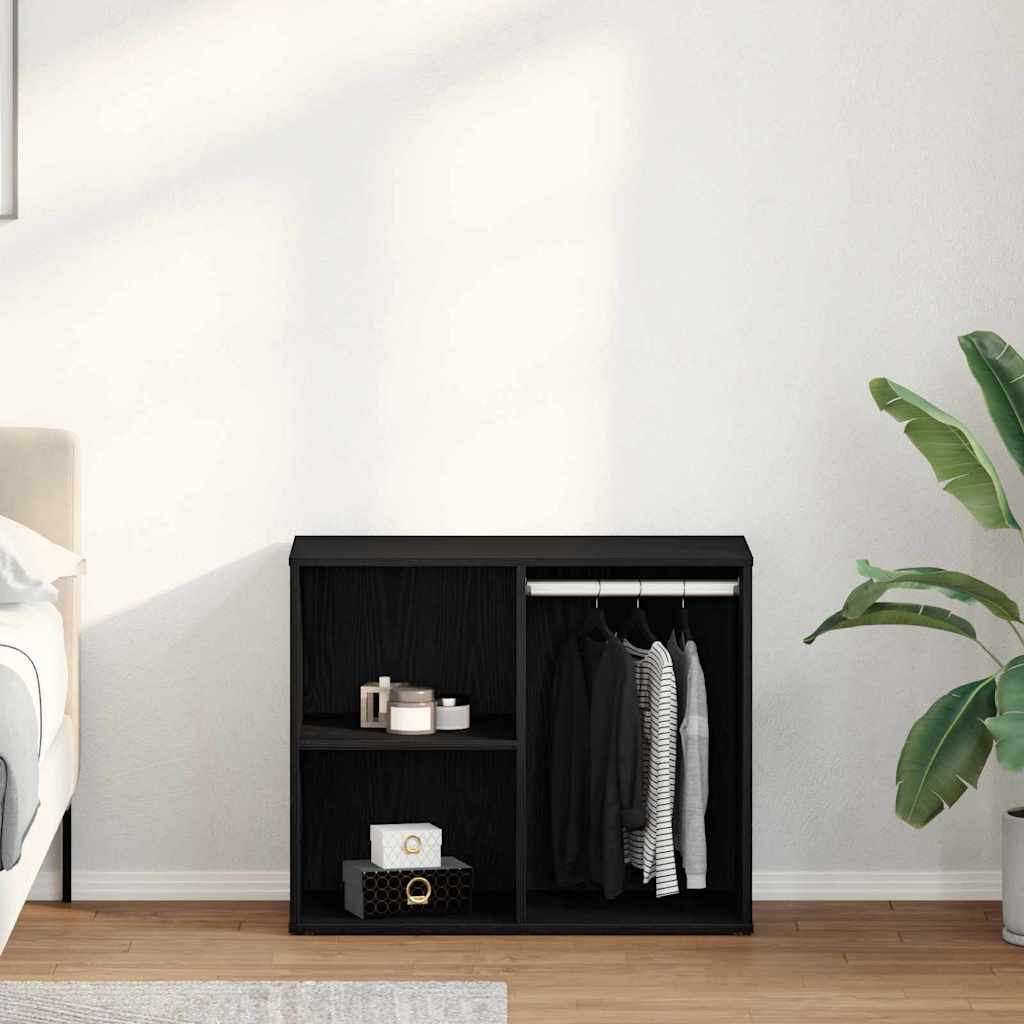 Kosmetikskab med hylde Sort eg 80 x 40 x 65 cm Konstrueret træ