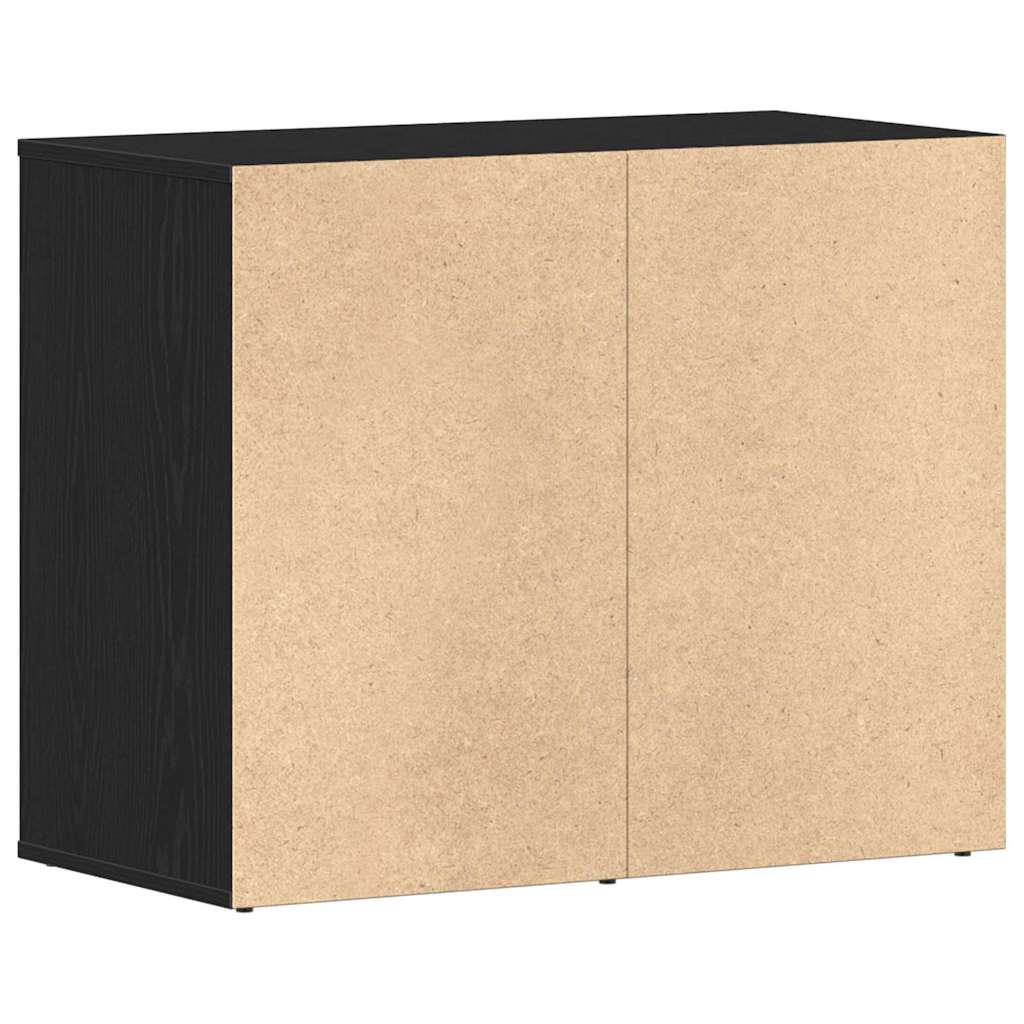 Kosmetikskab med hylde Sort eg 80 x 40 x 65 cm Konstrueret træ