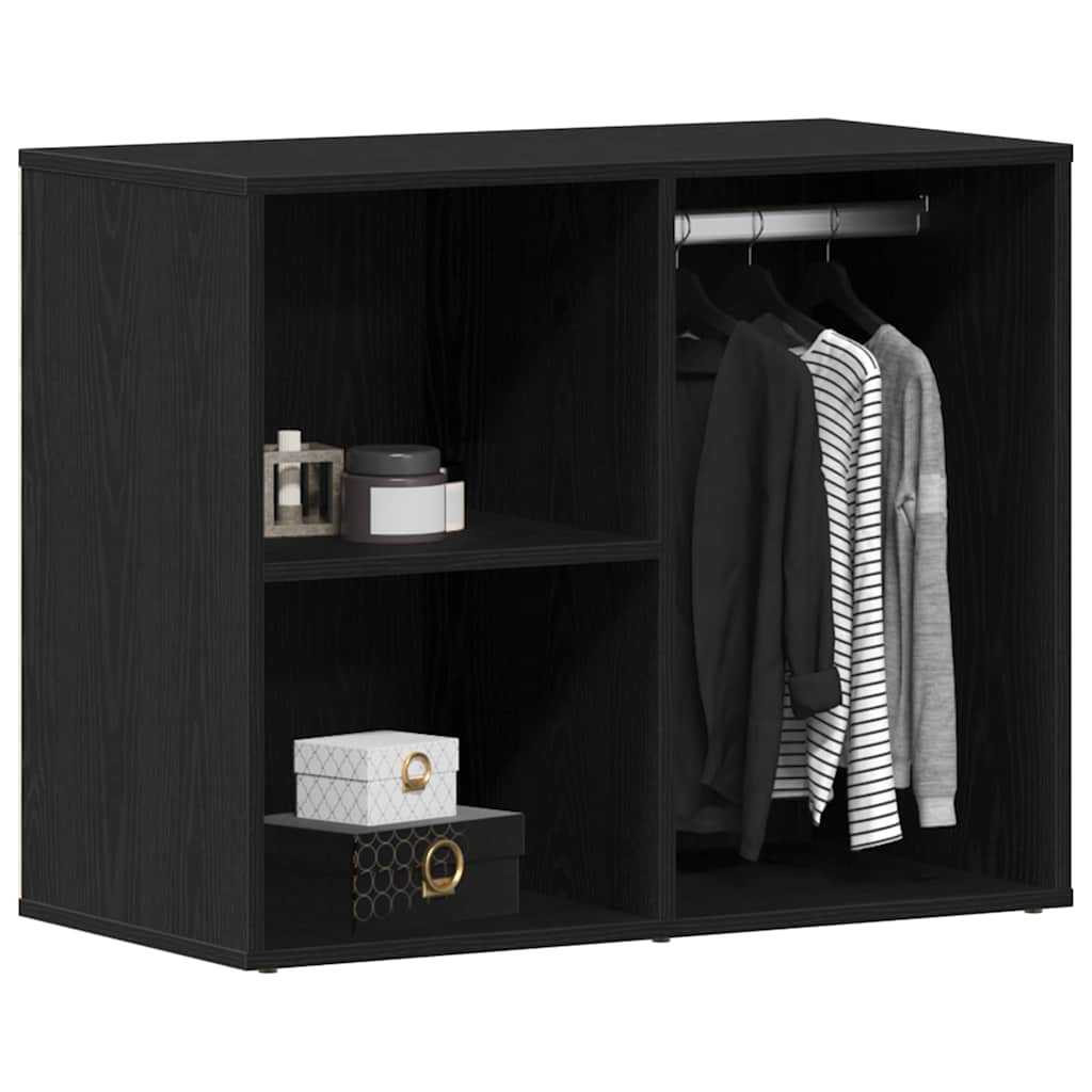 Kosmetikskab med hylde Sort eg 80 x 40 x 65 cm Konstrueret træ