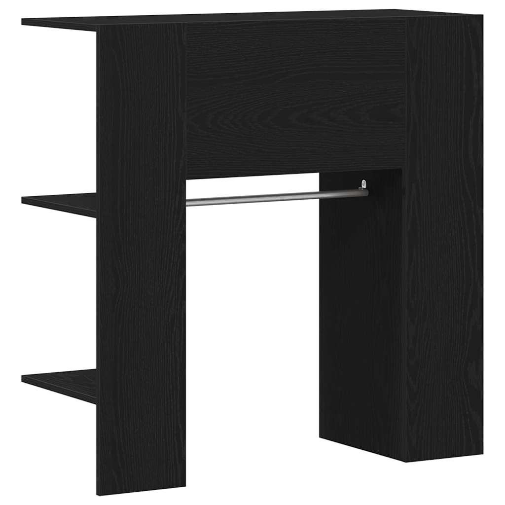 Gangskab med hylde Sort eg 97,5 x 37 x 99 cm Konstrueret træ