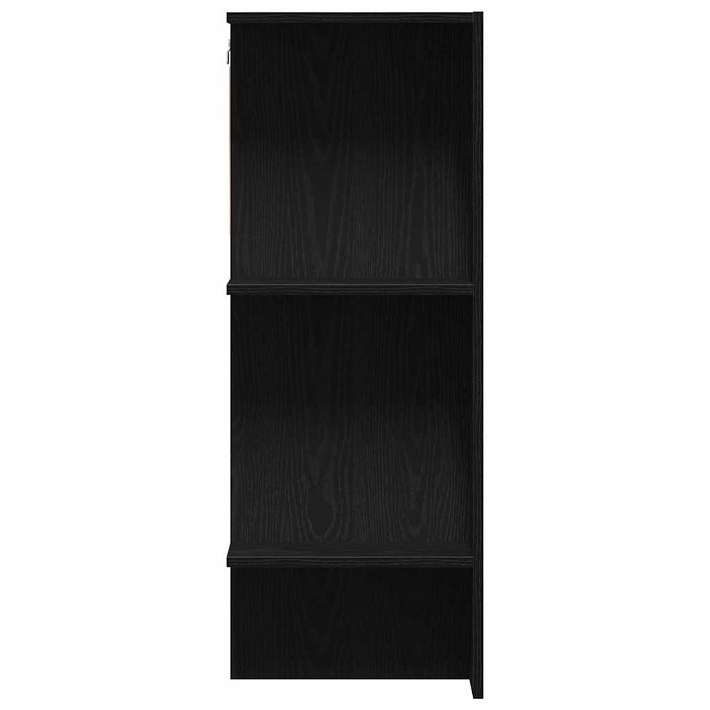 Gangskab med hylde Sort eg 97,5 x 37 x 99 cm Konstrueret træ