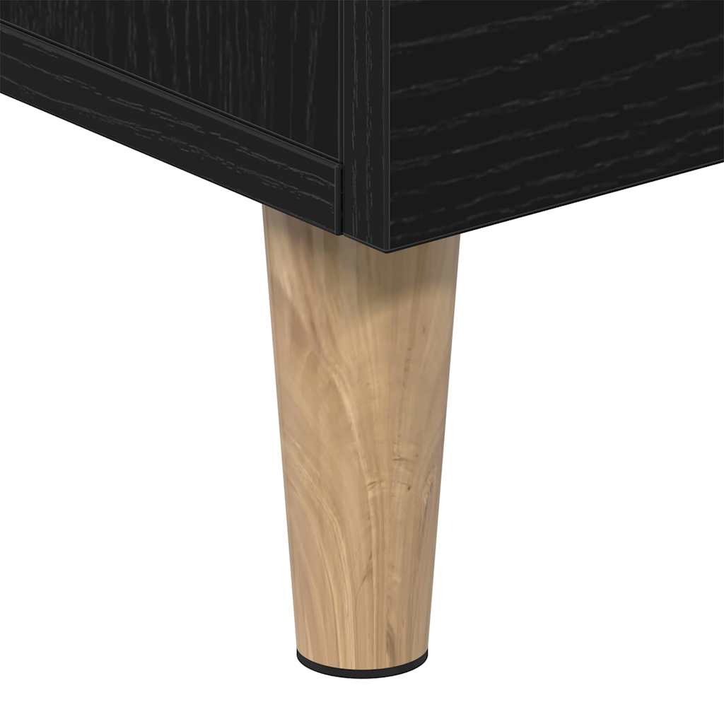 TV-skab Sort eg 150 x 30 x 50 cm Konstrueret træ