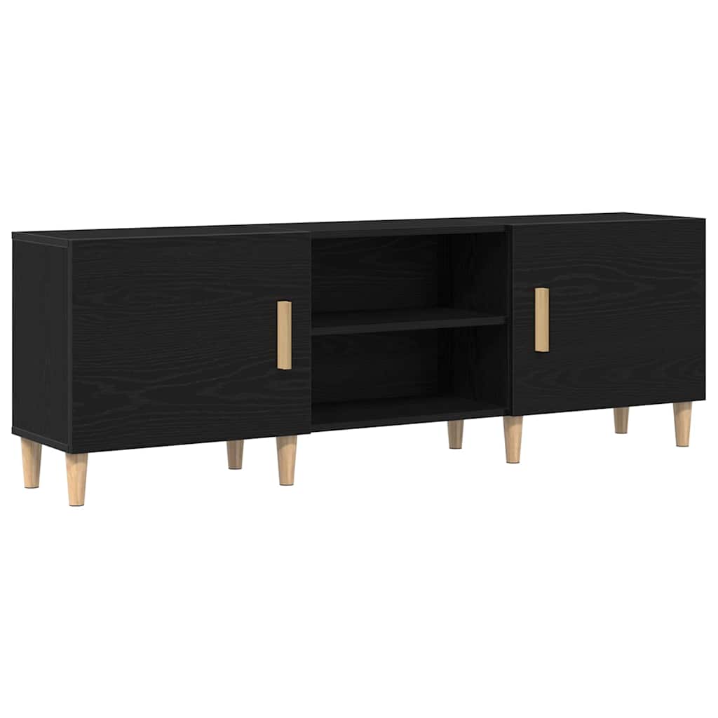 TV-skab Sort eg 150 x 30 x 50 cm Konstrueret træ