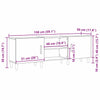 TV-skab Sort eg 150 x 30 x 50 cm Konstrueret træ