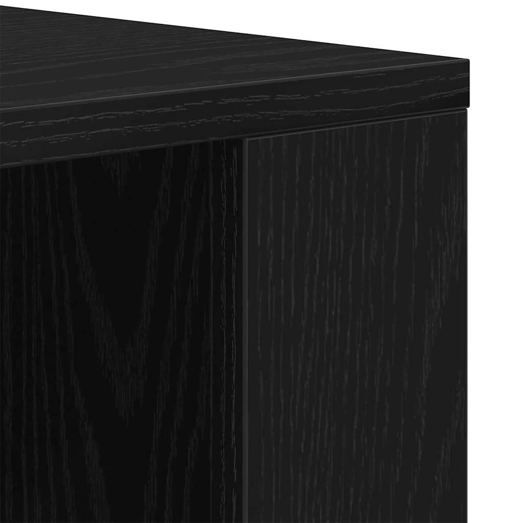 Vægskab med hylde Sort eg 80 x 33 x 80 cm Konstrueret træ