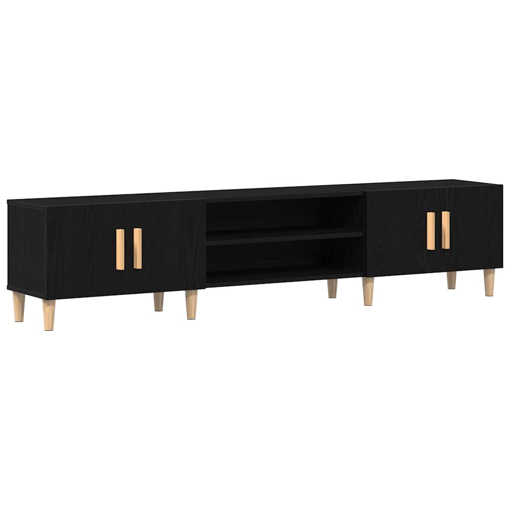 TV kabinet Sort eg 180 x 31.5 x 40 cm Konstrueret træ