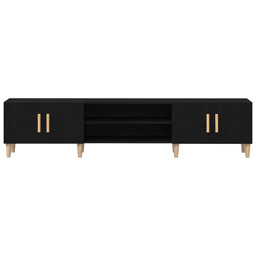 TV kabinet Sort eg 180 x 31.5 x 40 cm Konstrueret træ