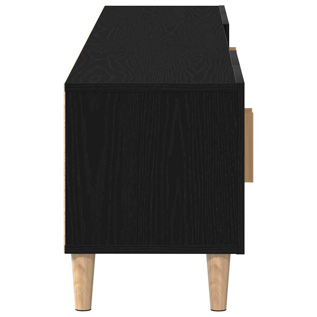TV kabinet Sort eg 180 x 31.5 x 40 cm Konstrueret træ