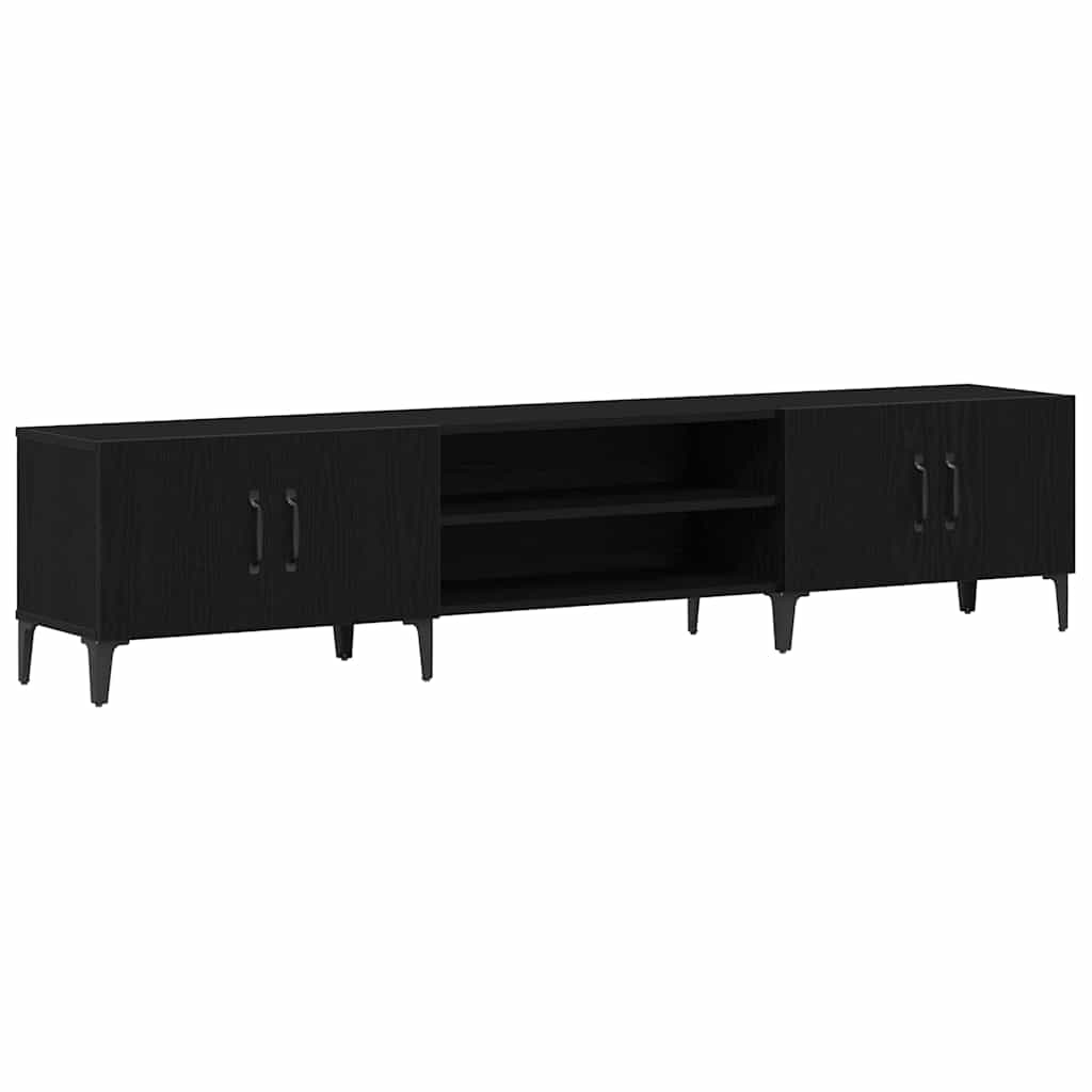 TV-skab Sort eg 180 x 31.5 x 40 cm Konstrueret træ