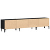 TV-skab Sort eg 180 x 31.5 x 40 cm Konstrueret træ