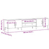 TV-skab Sort eg 180 x 31.5 x 40 cm Konstrueret træ