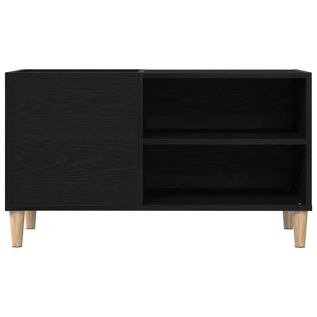 Pladeskab med hylde Sort eg 84.5 x 38 x 48 cm Konstrueret træ
