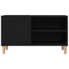 Pladeskab med hylde Sort eg 84.5 x 38 x 48 cm Konstrueret træ