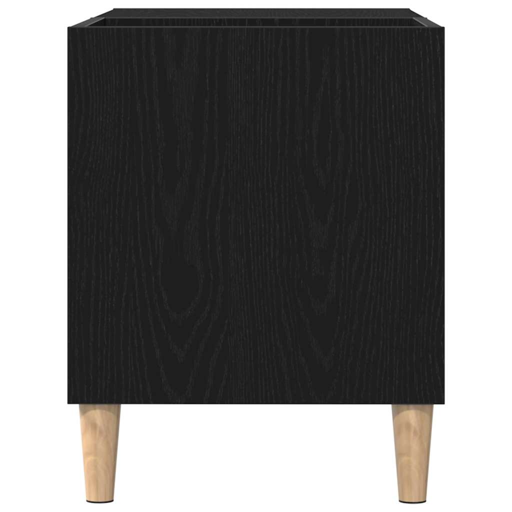 Pladeskab med hylde Sort eg 84.5 x 38 x 48 cm Konstrueret træ