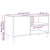 Pladeskab med hylde Sort eg 84.5 x 38 x 48 cm Konstrueret træ