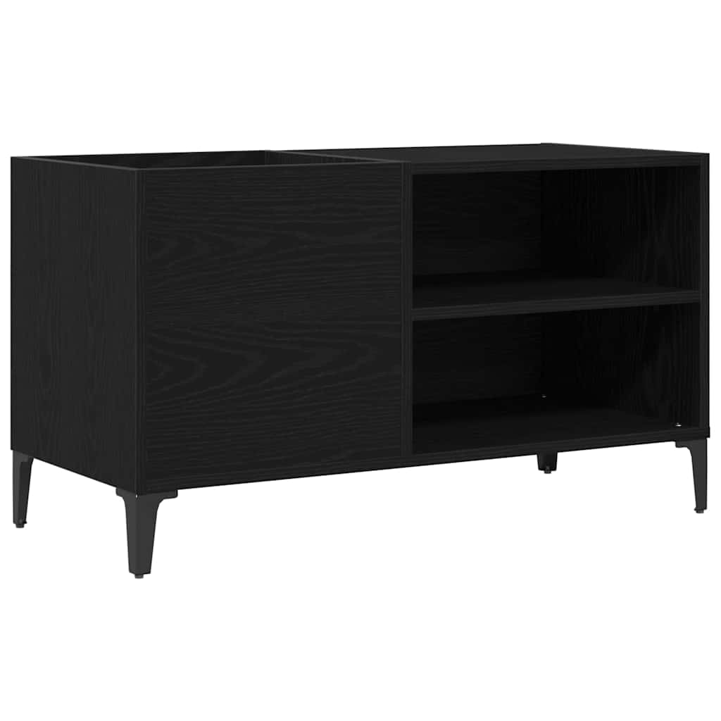 Pladeskab med hylde Sort eg 84.5 x 38 x 48 cm Konstrueret træ