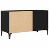 Pladeskab med hylde Sort eg 84.5 x 38 x 48 cm Konstrueret træ