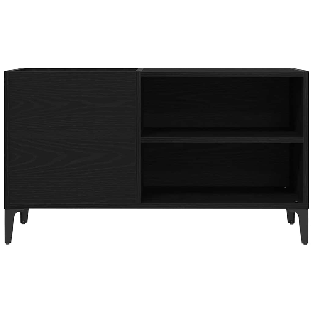 Pladeskab med hylde Sort eg 84.5 x 38 x 48 cm Konstrueret træ