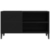 Pladeskab med hylde Sort eg 84.5 x 38 x 48 cm Konstrueret træ