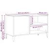 Pladeskab med hylde Sort eg 84.5 x 38 x 48 cm Konstrueret træ