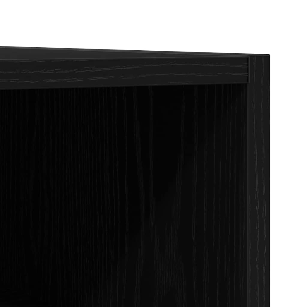 Pladeskab med hylde Sort eg 100 x 38 x 48 cm Konstrueret træ