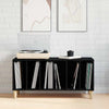 Pladeskab med hylde Sort eg 100 x 38 x 48 cm Konstrueret træ