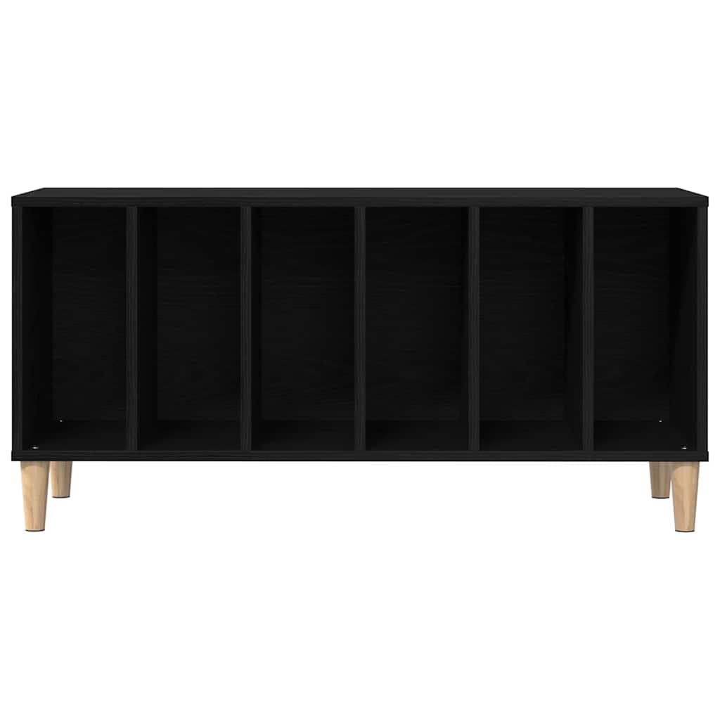 Pladeskab med hylde Sort eg 100 x 38 x 48 cm Konstrueret træ