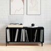 Pladeskab med hylde Sort eg 100 x 38 x 48 cm Konstrueret træ
