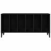 Pladeskab med hylde Sort eg 100 x 38 x 48 cm Konstrueret træ
